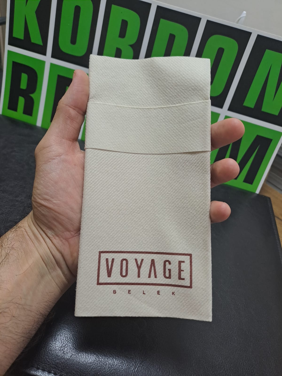 Otel Logolu Cepli Airlaid Peçete